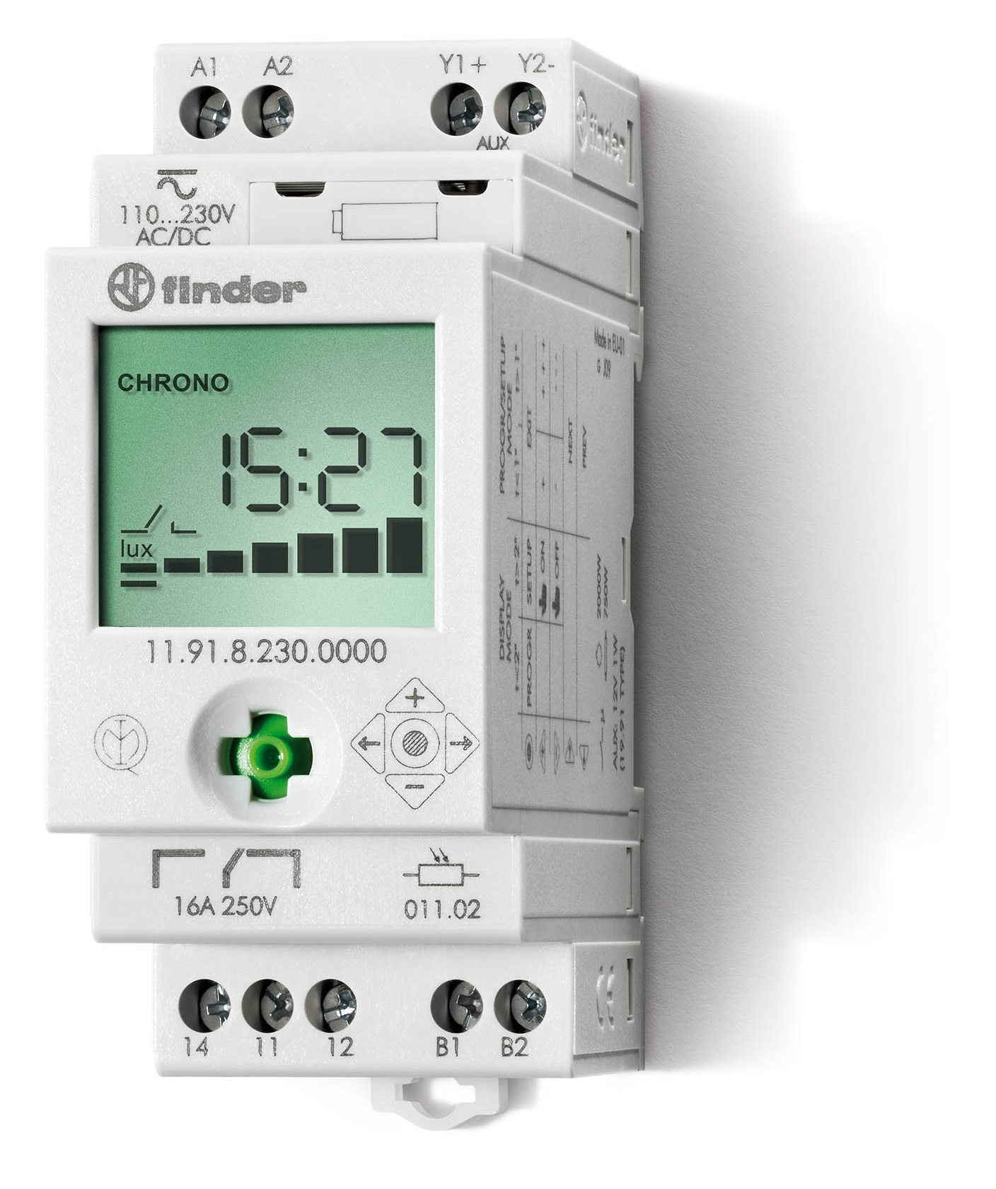 Finder 119182300000 Alkonykapcsoló + kapcsolóóra, 1v, 16A
