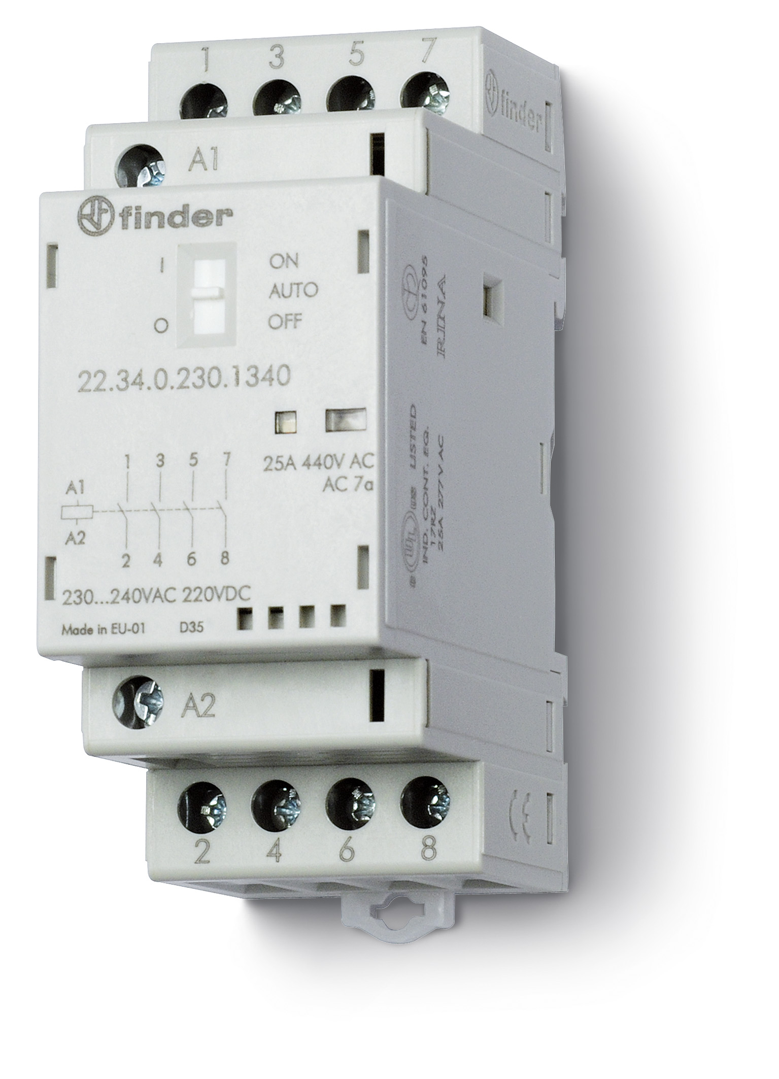 Finder 223402301340 Installációs mágneskapcsoló termékfotó