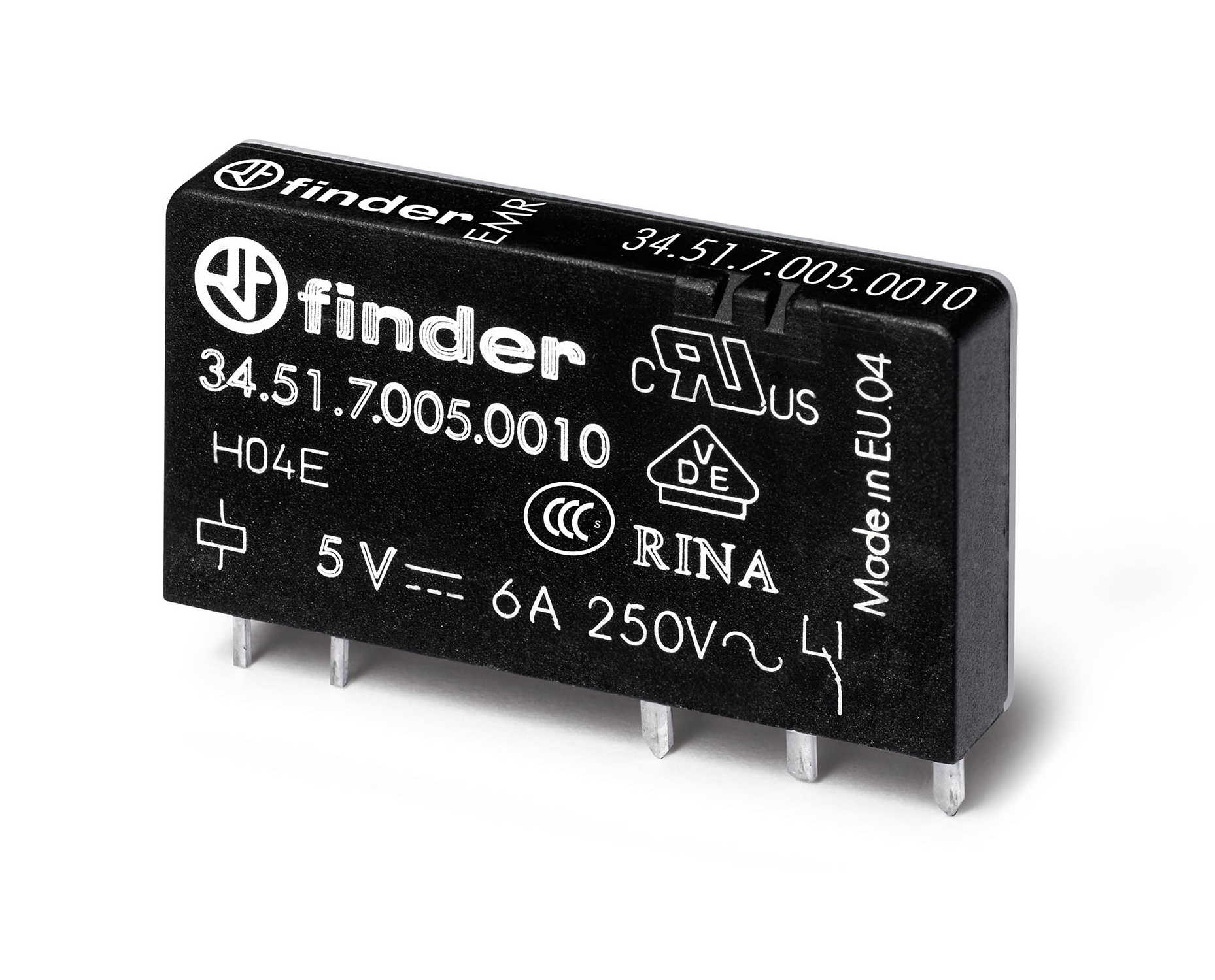 Finder 345170050010 Ultravékony printrelé,1váltóérintkező,6A termékfotó