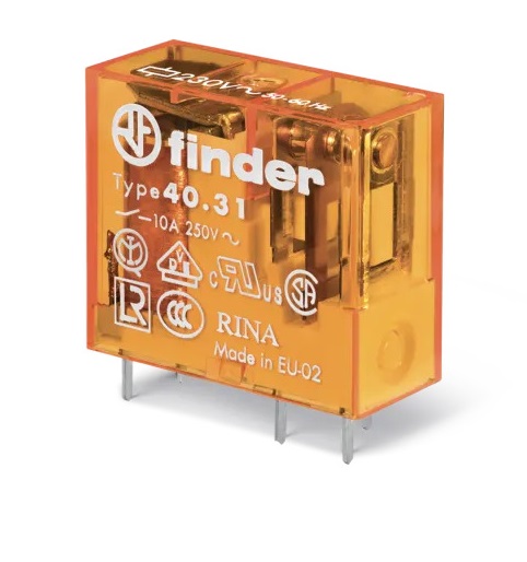 Finder 403182305000 Miniatűr printrelé, 1 váltóérintkező,10A termékfotó