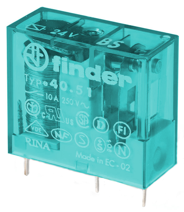 Finder 405160240000 Bistabil printrelé, 1 váltóérintkező,10A termékfotó