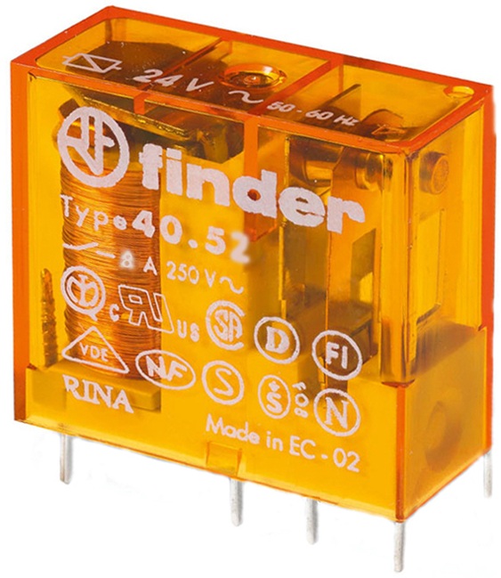Finder 405280600000 Miniatűr printrelé, 2 váltóérintkező, 8A termékfotó
