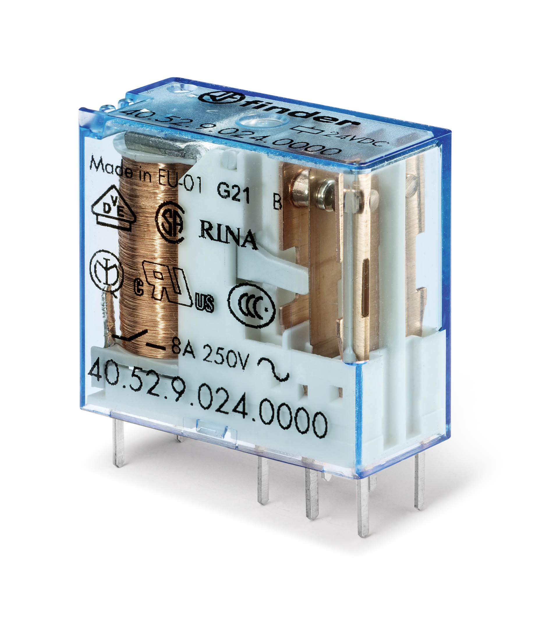 Finder 405290240000 Miniatűr printrelé, 2 váltóérintkező, 8A termékfotó
