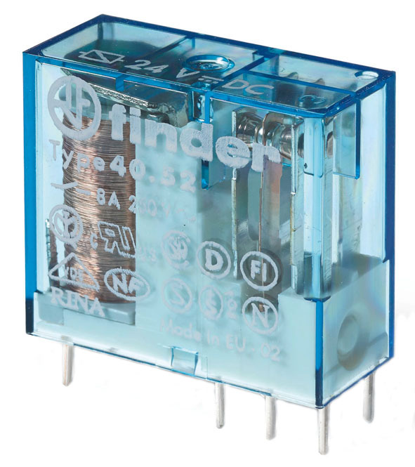 Finder 405290240003 Miniatűr printrelé, 2 váltóérintkező, 8A termékfotó