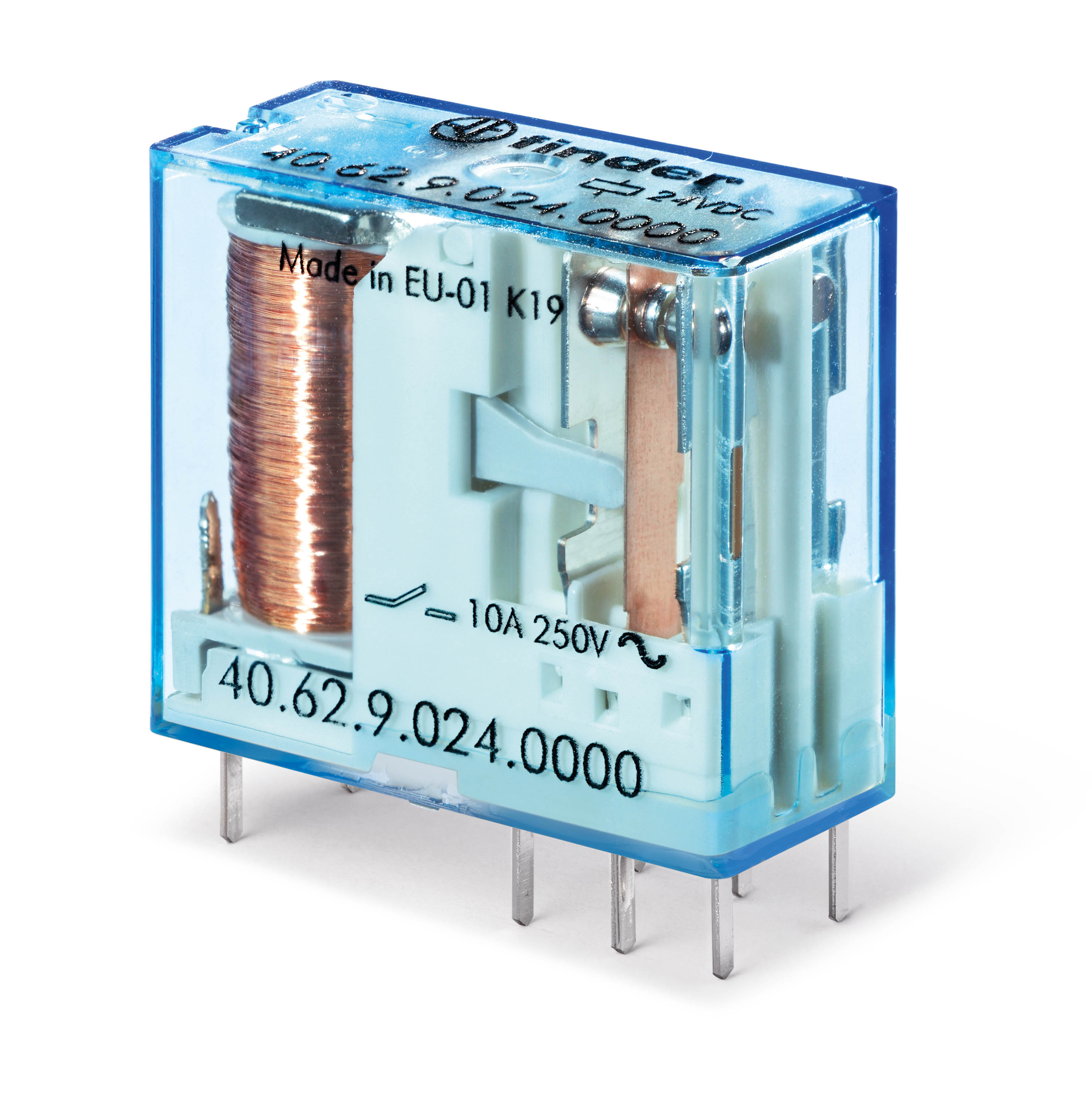 Finder 406290240000 Miniatűr printrelé, 2 váltóé, 10A termékfotó