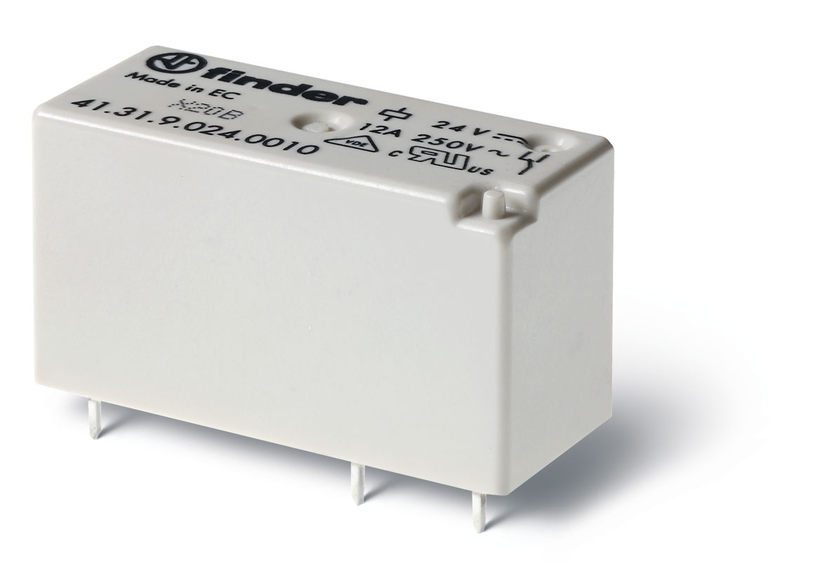 Finder 413190240010 Miniatűr printrelé, 1 váltóérintkező,12A termékfotó