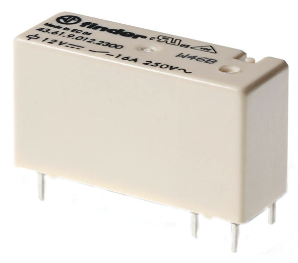 Finder 436190122300 Miniatűr printrelé, 1 záróérintkező,16A termékfotó