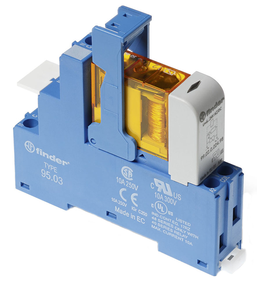 Finder 483182300060 Csatoló relék, 1 váltóé, 10A termékfotó
