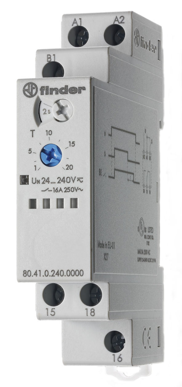 Finder 804102400000 Ejtéskésleltetésű időrelé 16A