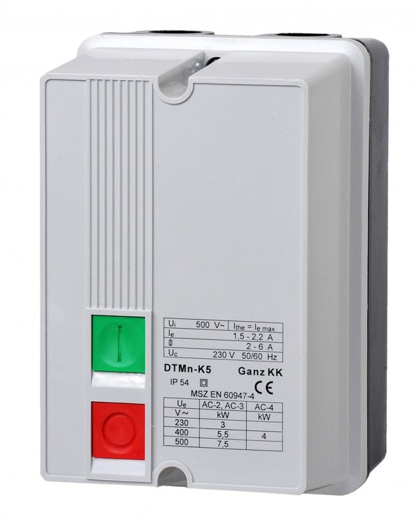 GanzKK DTMn-K5/2.2-3.3A/ 380-400V motorvédő