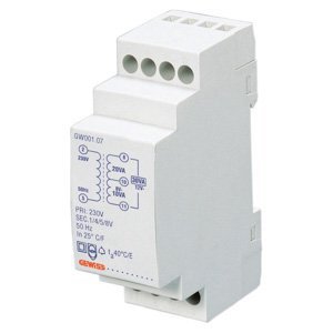 Gewiss Csengőtranszformátor - 5VA 230/4+8=12V - 2 modul termékfotó
