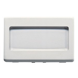 Gewiss Nyomógomb névtáblával 250V ac - 1P NO 10A megvilágítható - 3 modul - System white