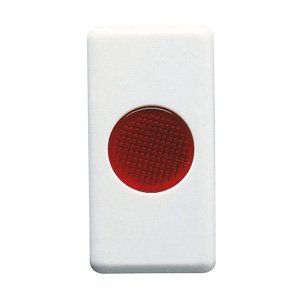 Gewiss Szimpla jelzőlámpa - 12/24/250V - Piros - 1 modul - System white
