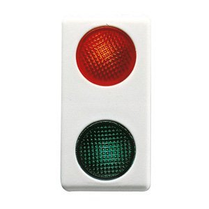 Gewiss Dupla jelzőlámpa - 230V - PIROS/ZÖLD - 1 modul - System white