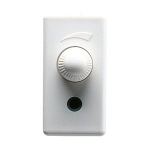 Gewiss Elektronikus szabályozógomb - REZISZTÍV/INDUKTÍV fogyasztókhoz- forgókapcs. - 1 modul - System white