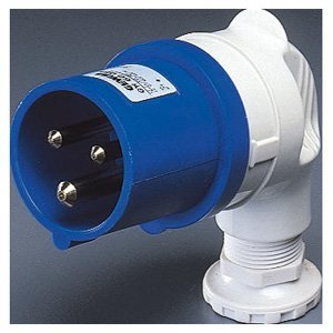 Gewiss 90° csatlakozódugó - IP44 - 2P+E 16A 200-250V 50/60HZ - Kék - 6H - Csavaros vezetékbekötésű termékfotó
