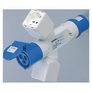 Gewiss Csatlakozó-elosztó adapter IP44-VEZETÉKELT-CSATLAKOZÓ-DUGÓ 3P+N+E 16A 400V ac-50/60HZ-2 CSATLAKOZÓ-ALJZAT(P17/11) + 1 (P30-P17) + 1 3P+N+E 16A 400V ac termékfotó