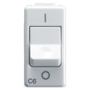 Gewiss Kismegszakító 230V ac - 1P 6A 3kA C karakterisztika - 1 modul - System white termékfotó