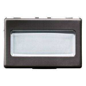 Gewiss Nyomógomb névtáblával 250V ac - 1P NO 10A megvilágítható - 3 modul - System black