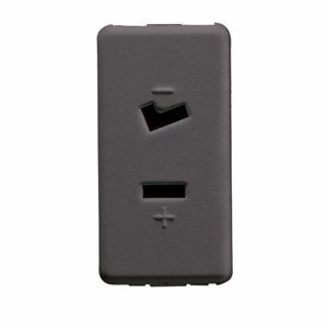 Gewiss SELV csatlakozó-aljzat - 2P 6A 24V polarizált - 1 modul - System black