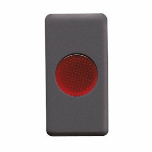 Gewiss Szimpla jelzőlámpa - 12/24/250V - Piros - 1 modul - System black