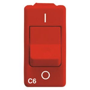 Gewiss Kismegszakító - Dedikált áramkörökhöz - 1P+N 6A 3kA 6mA C karakterisztika - 1 modul - Red - System termékfotó
