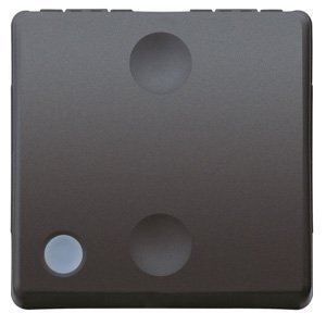 Gewiss Nyomógomb 1P 250V ac - NO 10A megvilágítható - 2 modul - System black