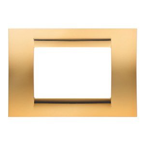 Gewiss Virna díszítőkeret - Fényes technopolimer - 8 férőhely (4+4 átfedés) - Antik arany - System termékfotó