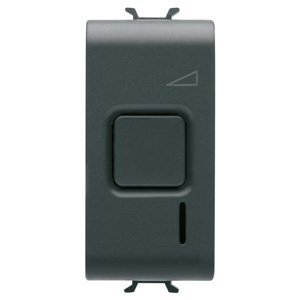 Gewiss Elektronikus szabályozógomb - Nyomógomb - 230 V AC 50/60Hz - Rezisztív 60- 500W / induktív 60-500VA - 1 modulos - Szatén fekete – CHORUSMART