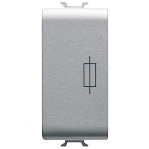 Gewiss Olvadóbiztosító foglalat - 250V AC 16A - 1 modulos - Titánium - CHORUSMART