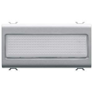Gewiss Lépcső megvilágító lámpa - 12V AC/DC / 230 V AC 50/60 hz - Opál - 4 modulos - Titánium - CHORUSMART