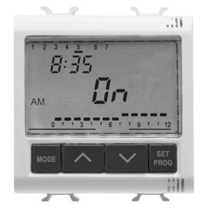 Gewiss Elektronikus NAPI/HETI időkapcsoló - 1-CSATORNÁS - 230 V AC 50/60Hz - 2 modulos - Fényes fehér - CHORUSMART termékfotó