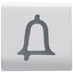 Gewiss Cserélhető kapcsológomb - 22X22MM - Csengő szimbólummal - Fényes fehér - CHORUSMART