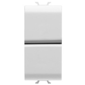 Gewiss Nyomógomb 1P 250V AC - No+no 16A - Dupla - 1 modulos - Szatén fehér - CHORUSMART