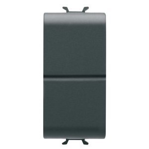 Gewiss Nyomógomb 1P 250V AC - No+no 16A - Dupla - 1 modulos - Szatén fekete – CHORUSMART