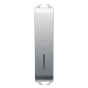 Gewiss Nyomógomb 1P 250V AC - NO 10A - Jelzőfényezhető - 1/2 modulos - Titánium - CHORUSMART