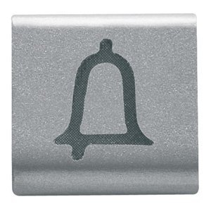 Gewiss Cserélhető kapcsológomb - 22X22MM - Csengő szimbólummal - Titánium - CHORUSMART