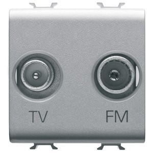 Gewiss Tv-fm csatlakozó-aljzat - Végzáró - 2 modulos - Titánium - CHORUSMART termékfotó