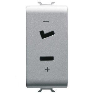 Gewiss SELV csatlakozó-aljzat - 2P 6A 24V polarizált - 1 modulos - Titánium - CHORUSMART