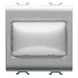 Gewiss Domború jelzőlámpa - 12V AC/DC / 230 V AC 50/60 hz - Opál - 2 modulos - Titánium - CHORUSMART