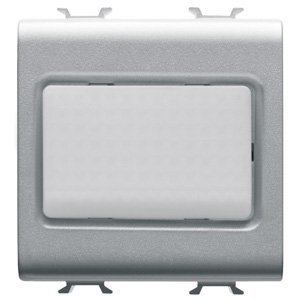 Gewiss Lépcső megvilágító lámpa - 12V AC/DC / 230 V AC 50/60 hz - Opál - 2 modulos - Titánium - CHORUSMART