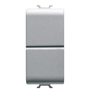 Gewiss Nyomógomb 1P 250V AC - No+no 16A - Dupla - 1 modulos - Titánium – CHORUSMART