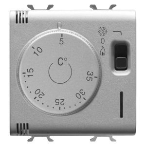 Gewiss Termosztát - 230 V AC 50/60Hz - 2 modulos - Titánium - CHORUSMART