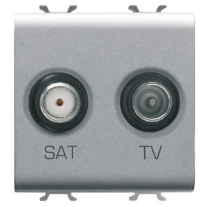Gewiss Tv-sat csatlakozó-aljzat - Végzáró - 2 modulos - Titánium - CHORUSMART termékfotó