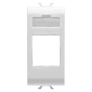 Gewiss Adatkábel csatlakozó adapter - AMP/KEYSTONE jack - 1 modulos - Szatén fehér - CHORUSMART
