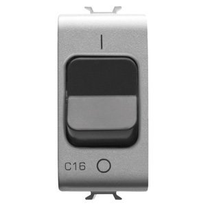 Gewiss Kismegszakító - C karakterisztika - 1P+N 16A 230 V AC - 1 modulos - Titánium - CHORUSMART termékfotó