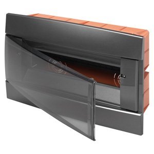 Gewiss Dekoratív kiselosztó - Süllyesztett - Sorkapcsok csatlakoztatására előkészítve - 330X218X25 - Fényes palaszürke - 12+1M termékfotó