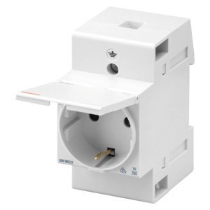 Gewiss Din sínre szerelhető csatlakozó-aljzat- német szabvány - With cover - 2P+E 16A - 2,5 modul termékfotó