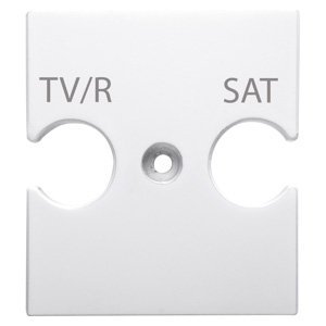 Gewiss Csatlakozó-aljzat előlap - TV/R-SAT kombinált csatlakozó-aljzathoz - Szatén fehér - CHORUSMART