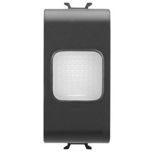 Gewiss Tartalékvilágítási lámpa - 230 V AC 50/60 hz 1h - 1 modulos - Szatén fekete - CHORUSMART